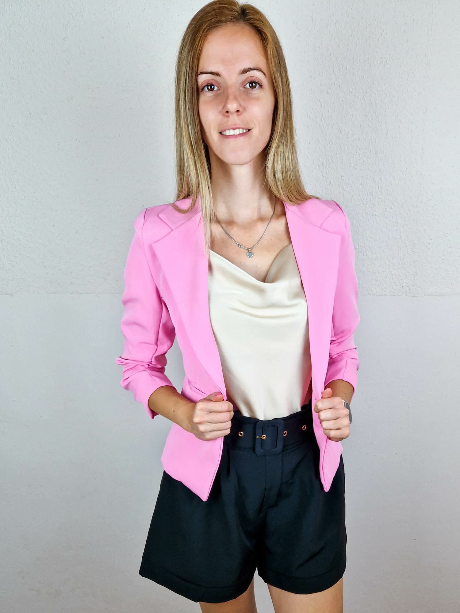 Pearl rövid rózsaszín blézer – 40-42 méret