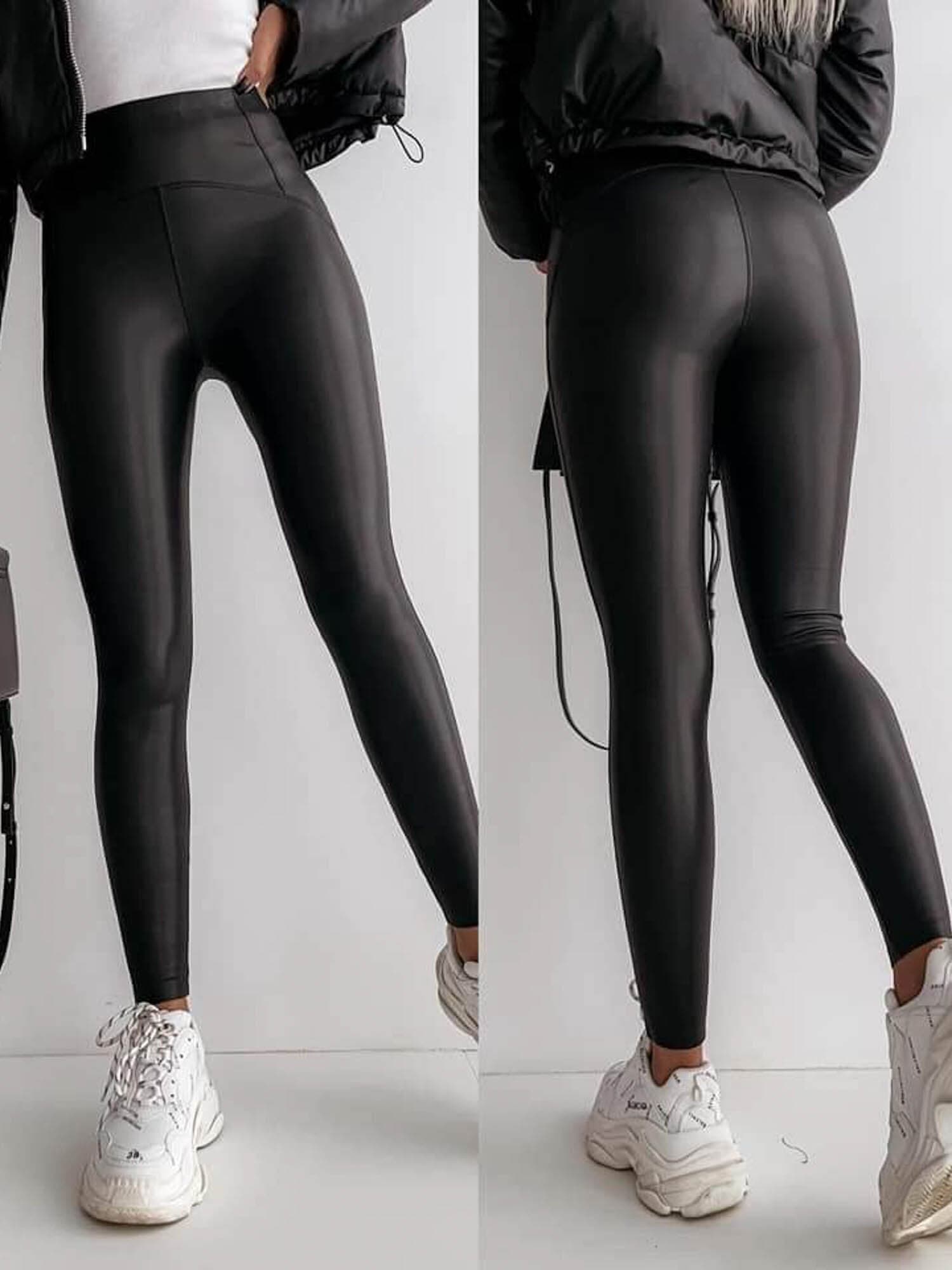 Lilla fekete alakformáló push-up leggings