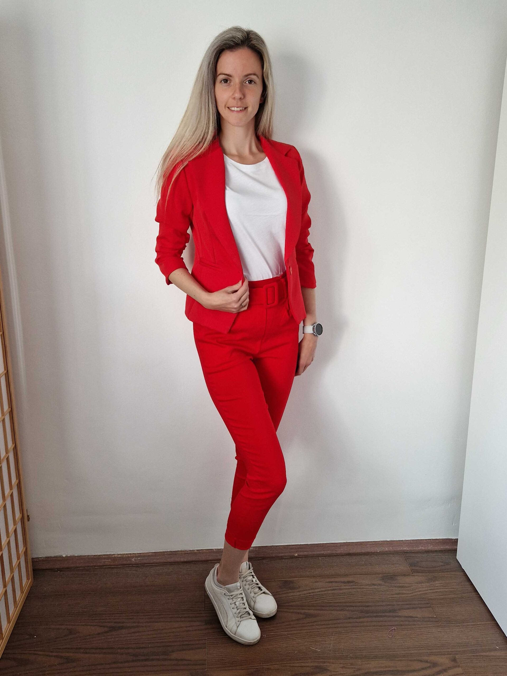 Pearl rövid piros blézer – 38-40 méret