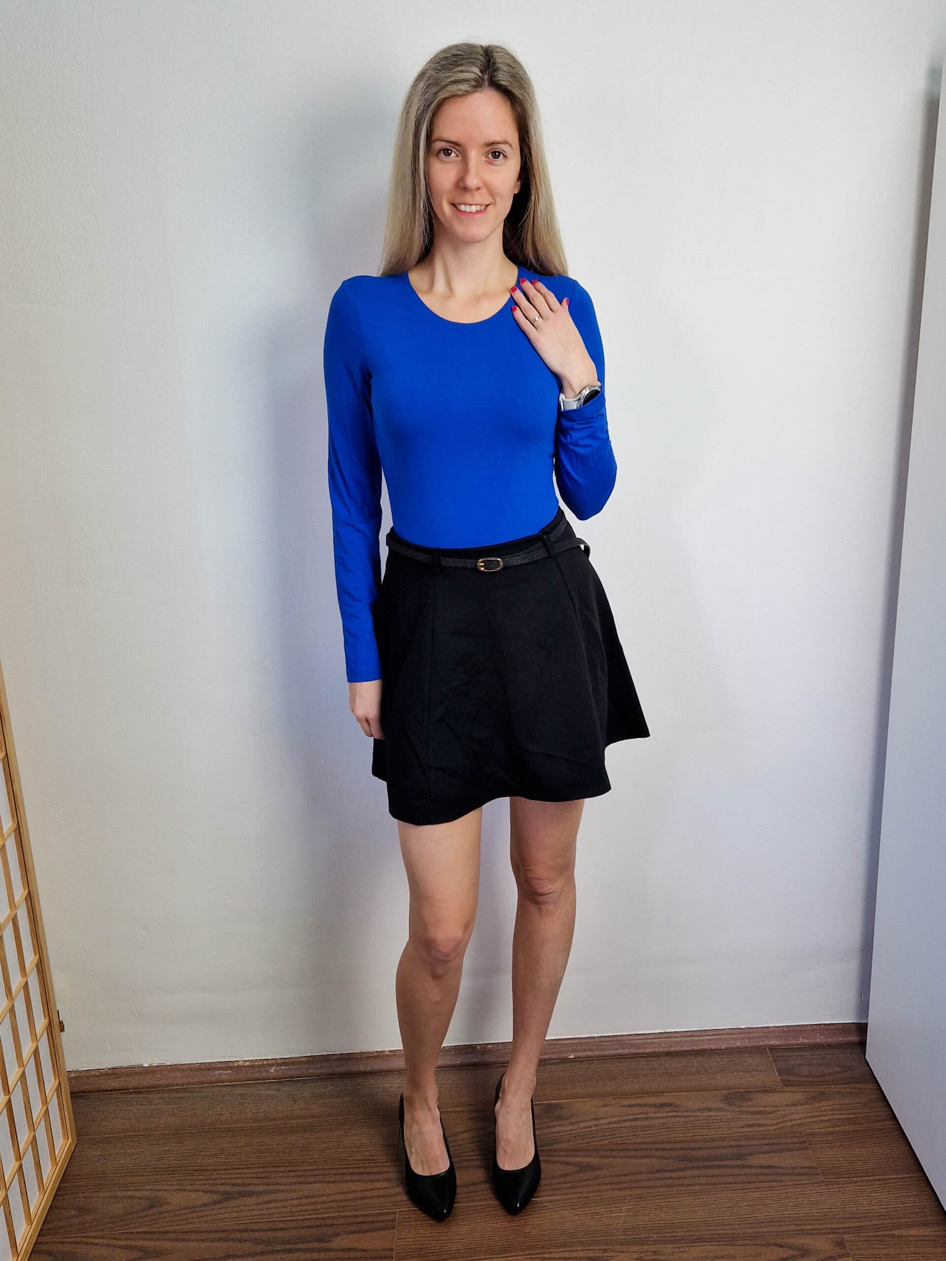 Alice királykék kereknyakú body