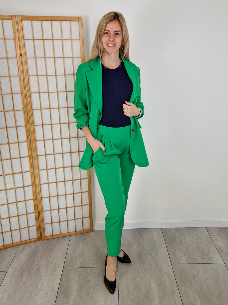 Glow zöld gombos blézer szett M-XL