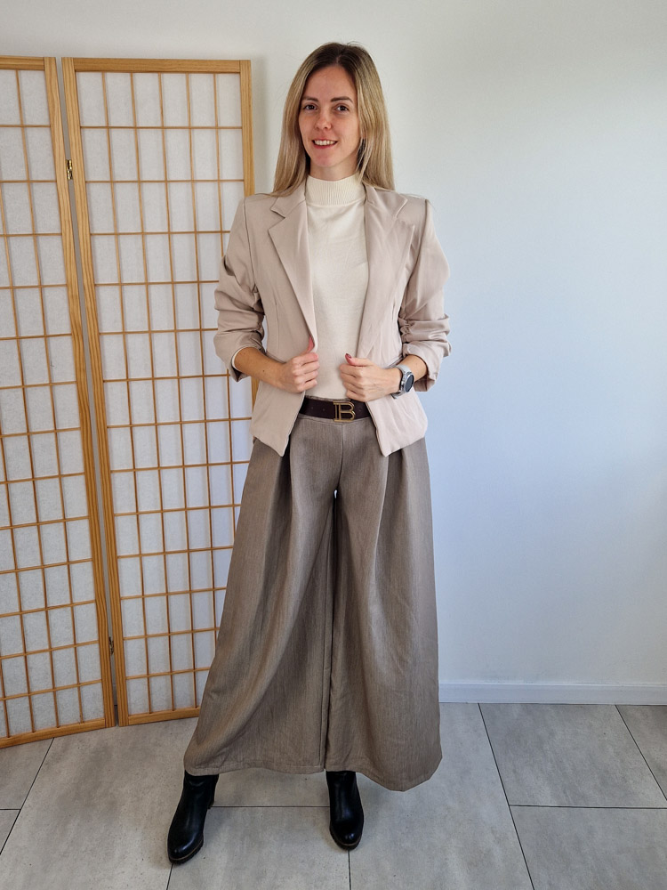 Pearl rövid bézs blézer – 42-44 méret