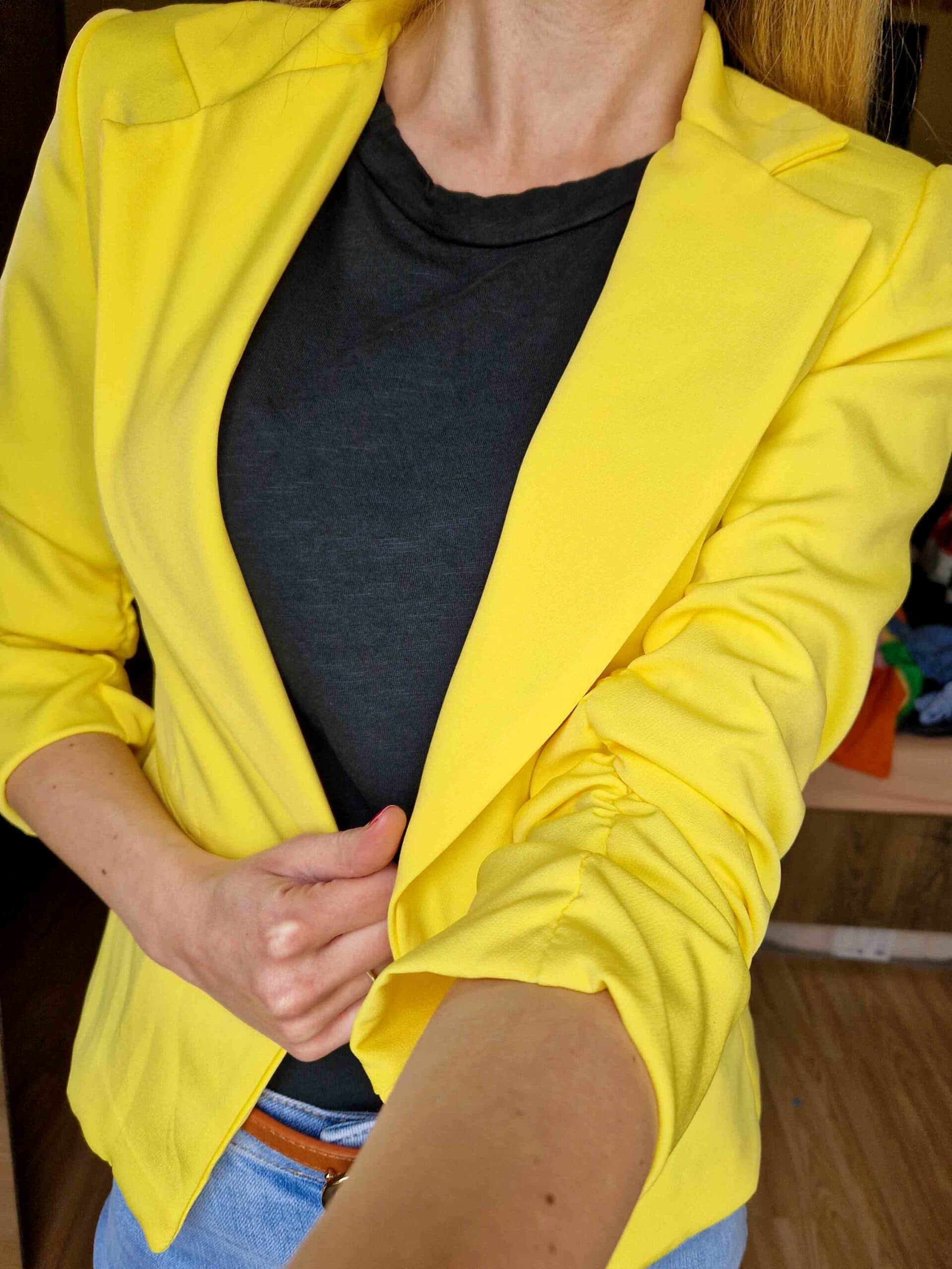 Pearl rövid sárga blézer – 40-42 méret