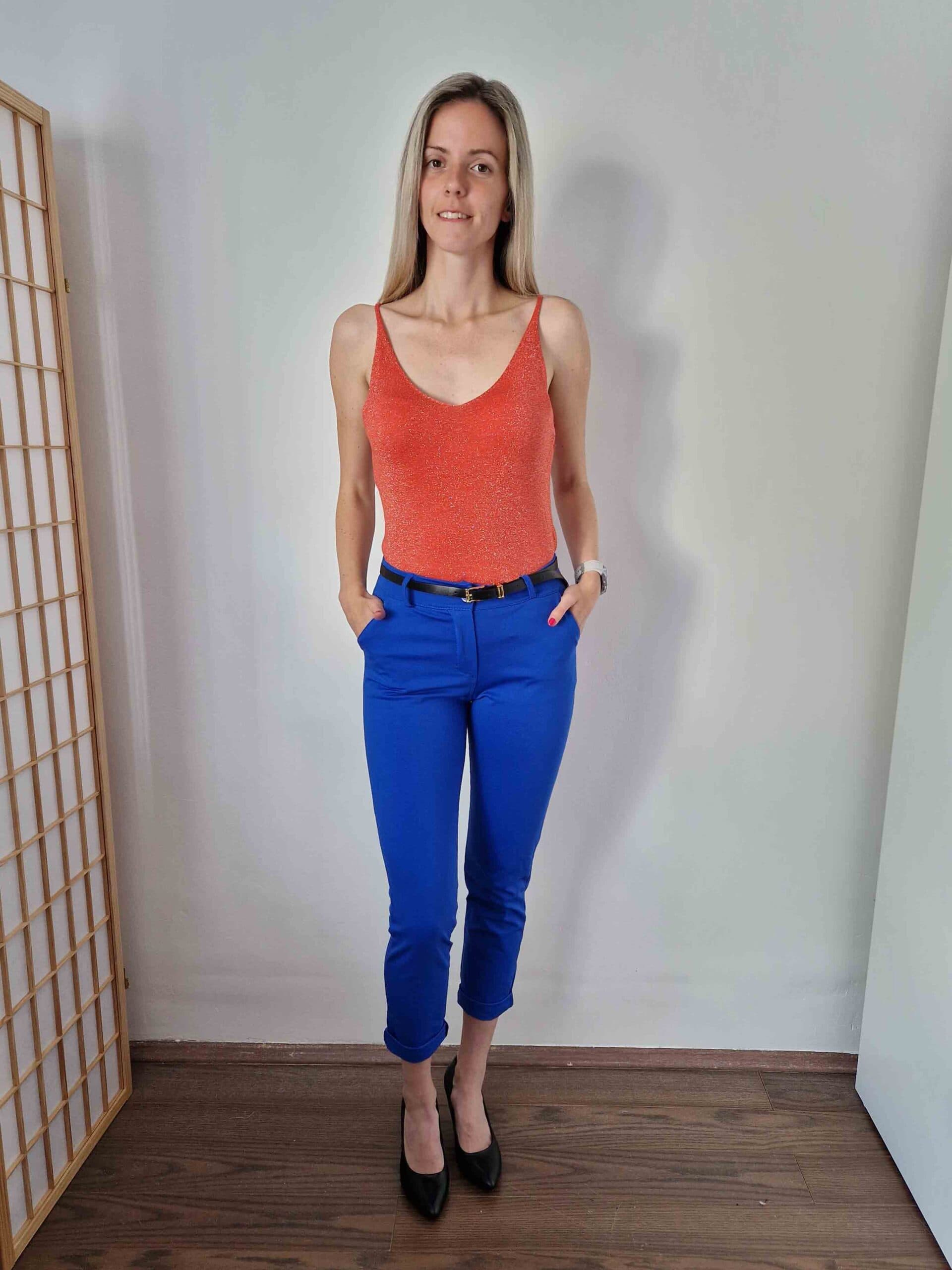 Glim korall ezüst szállal átszőtt puha top