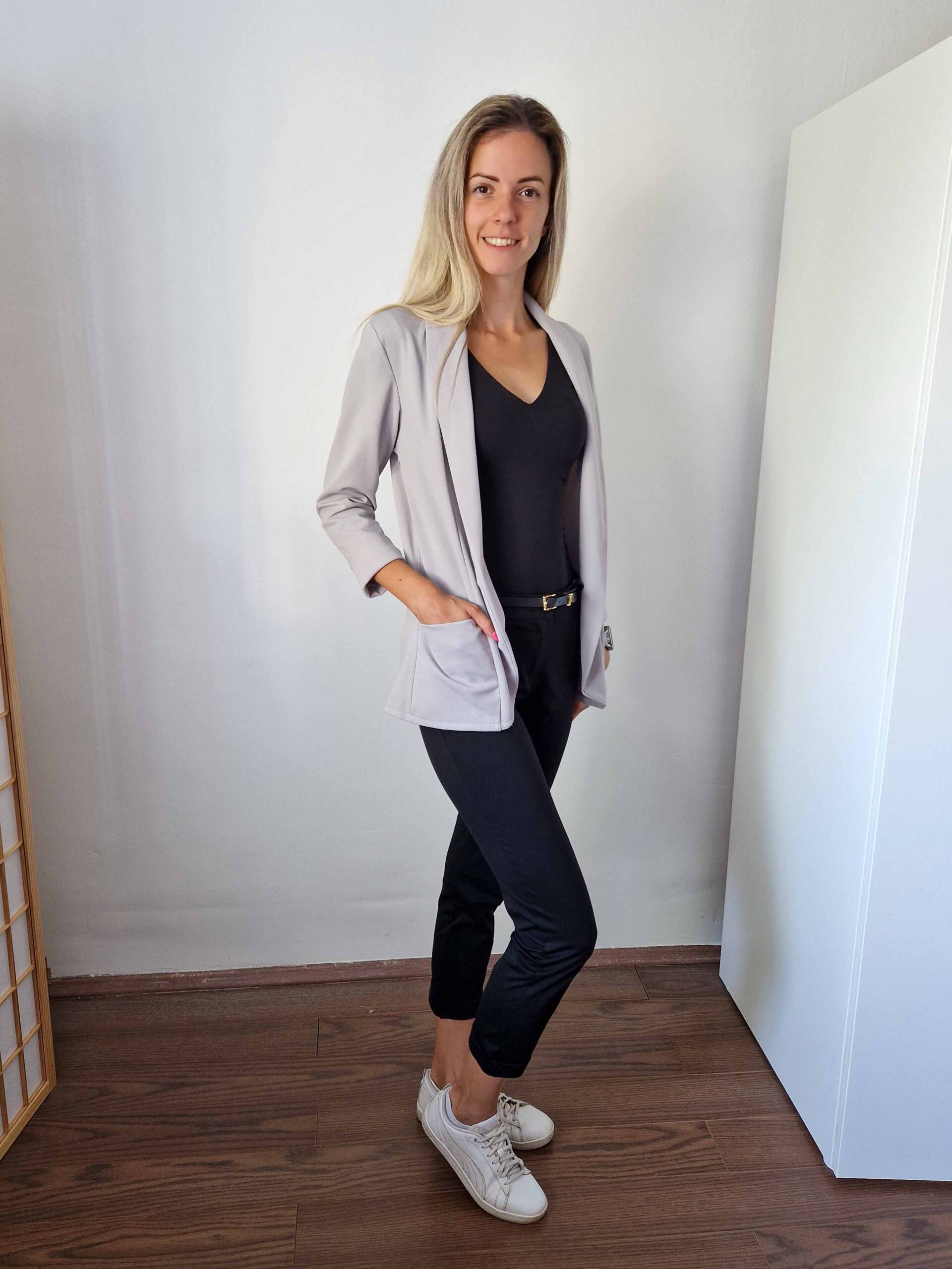 Shine világosszürke blézer