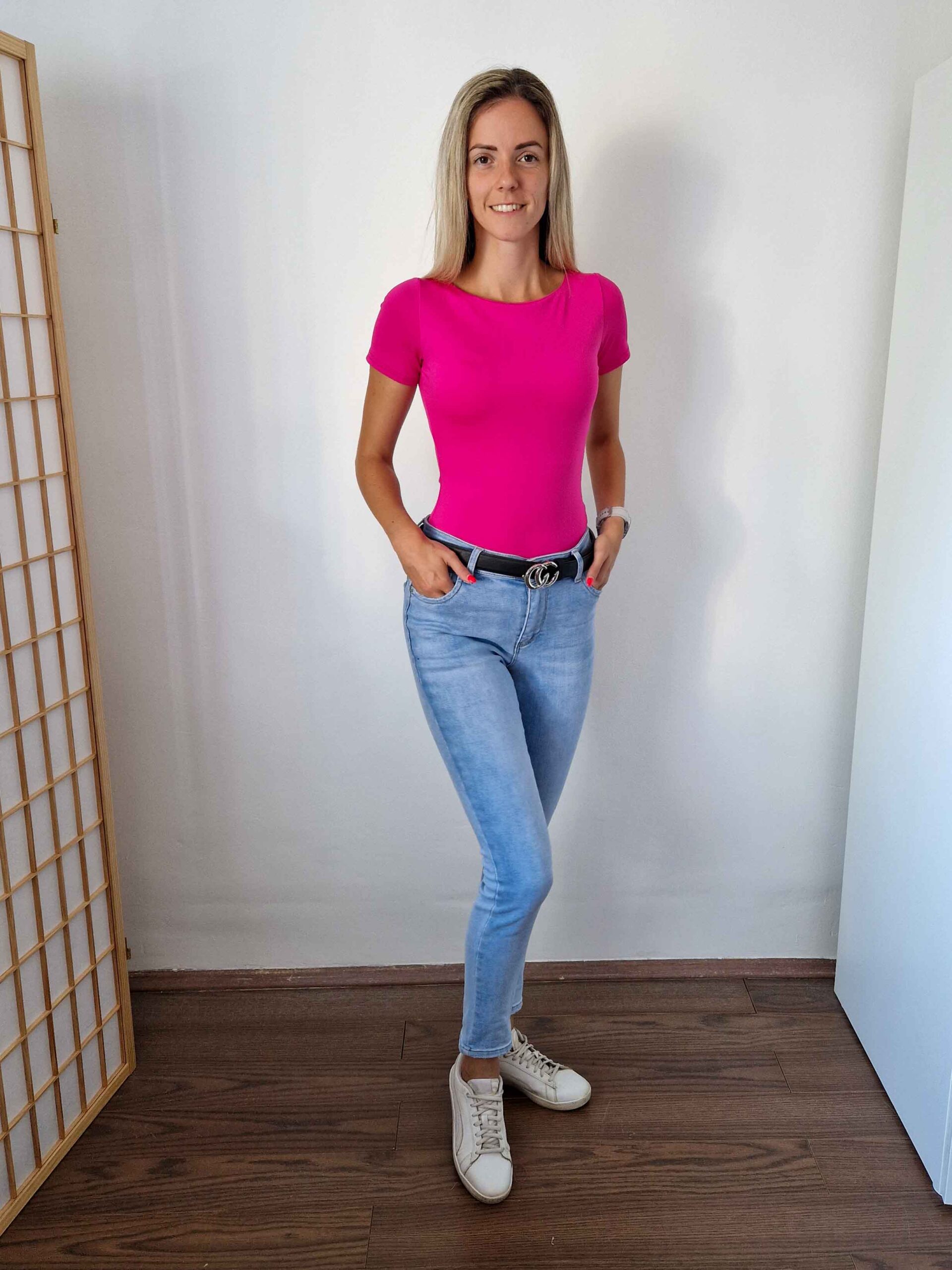 Amina világoskék push-up farmernadrág – M méret