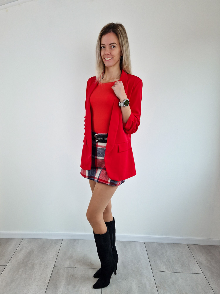 Ingrid piros blézer – utolsó darabok S (36) és XXL (42) méretben