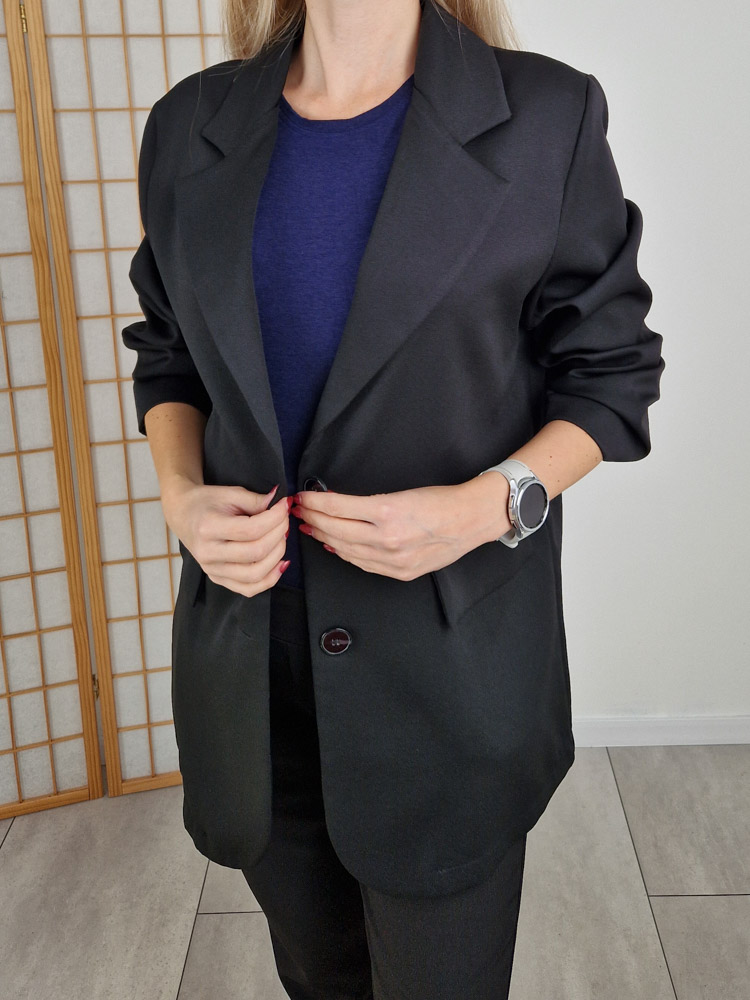 Glow fekete gombos blézer szett M-XL