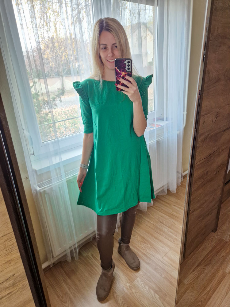 lotti-zold-fodros-vallu-pamut-ruha-haromnegyedes-ujjal-7