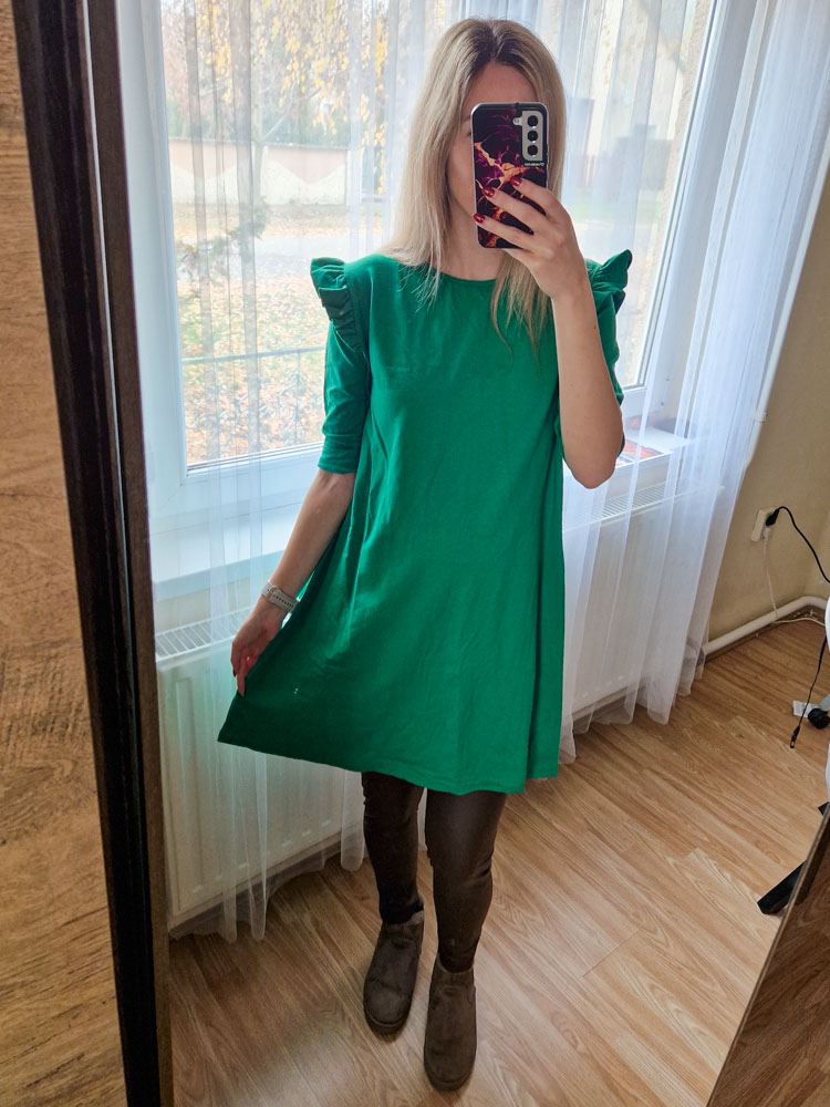 lotti-zold-fodros-vallu-pamut-ruha-haromnegyedes-ujjal-8