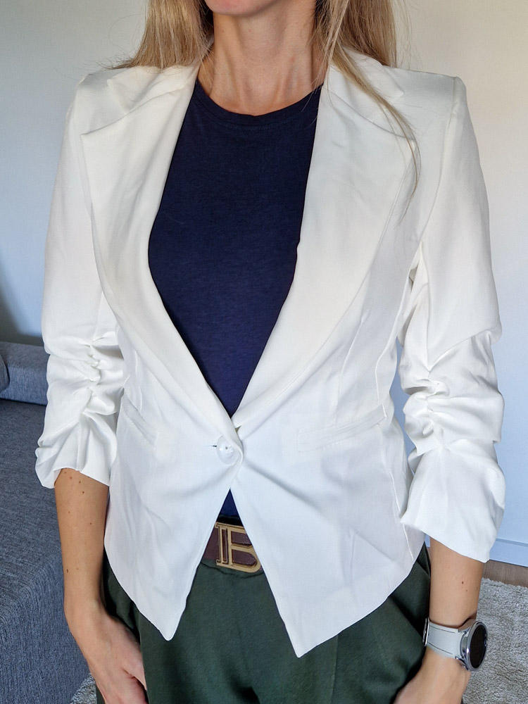 Pearl rövid fehér blézer – 38-40 méret