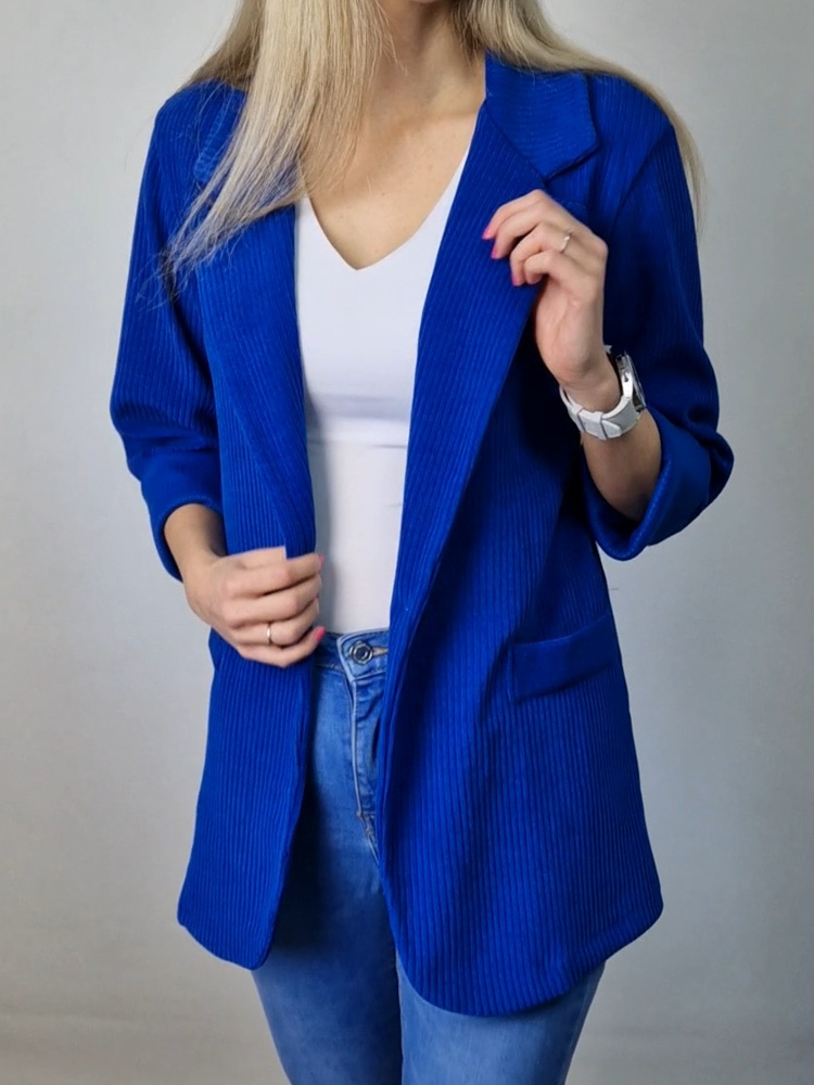 Alessia királykék kordbársony blézer