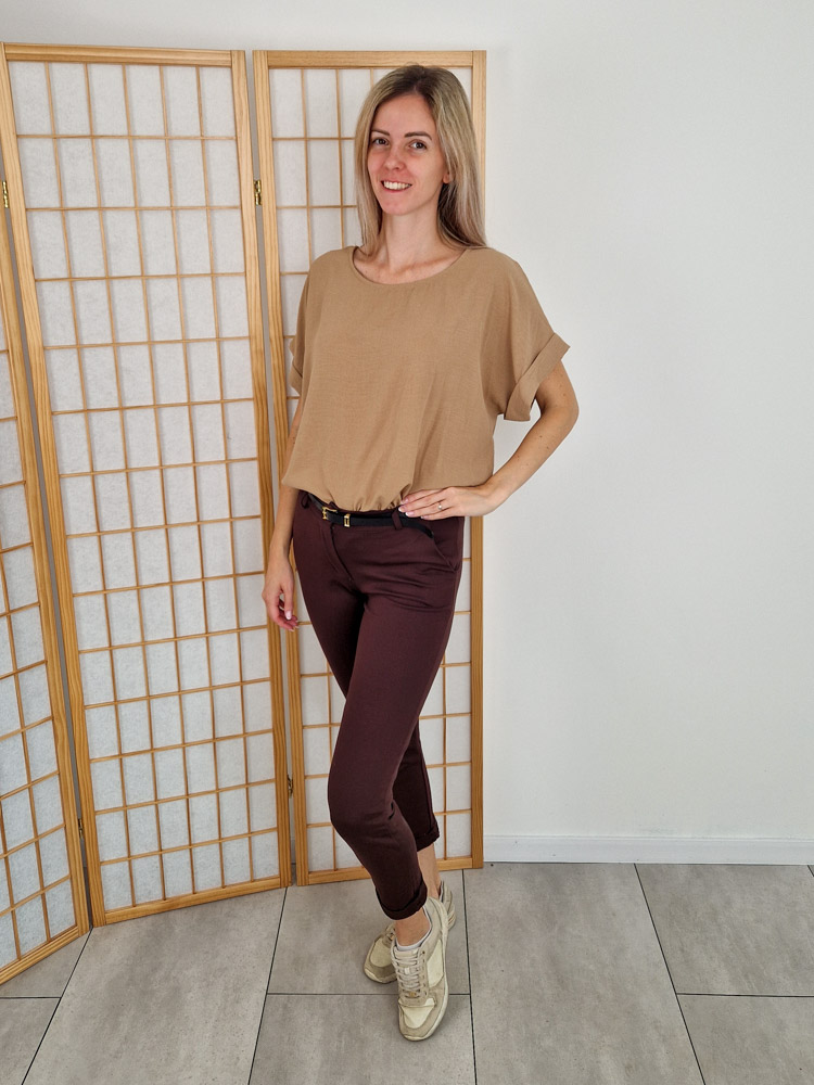 Kati barna alul megkötős ejtett vállú felső – oversize