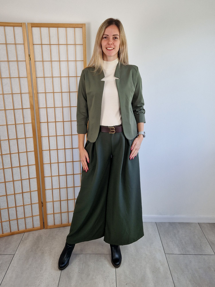 Camilla khaki elegáns blézer