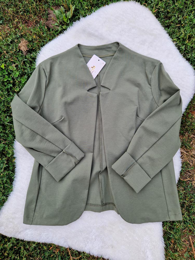 Camilla khaki elegáns blézer