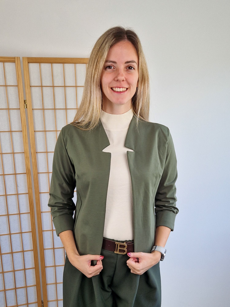Camilla khaki elegáns blézer