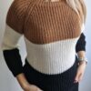 lovely-barna-feher-szurke-csikos-kotott-pulover-12