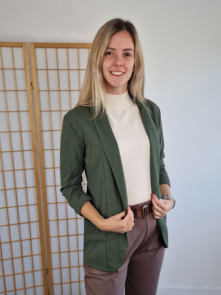 Shine khaki blézer