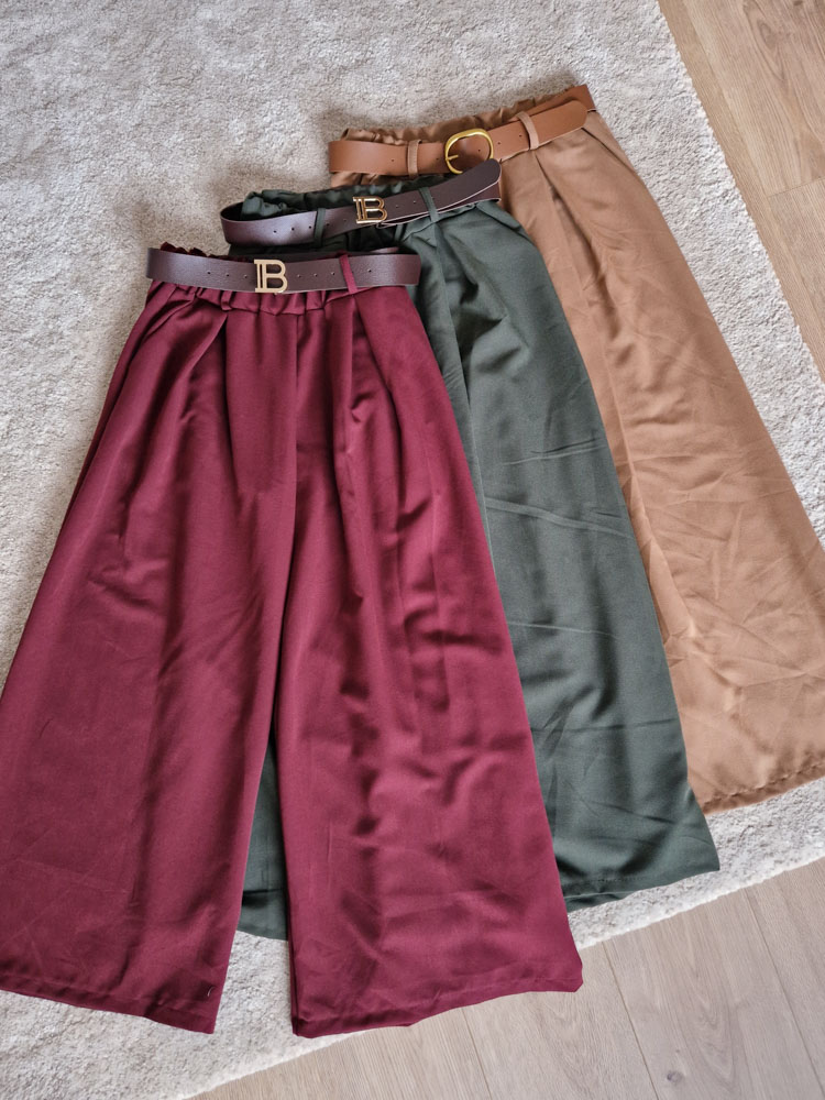 Linett bordó palazzo nadrág XL méretig