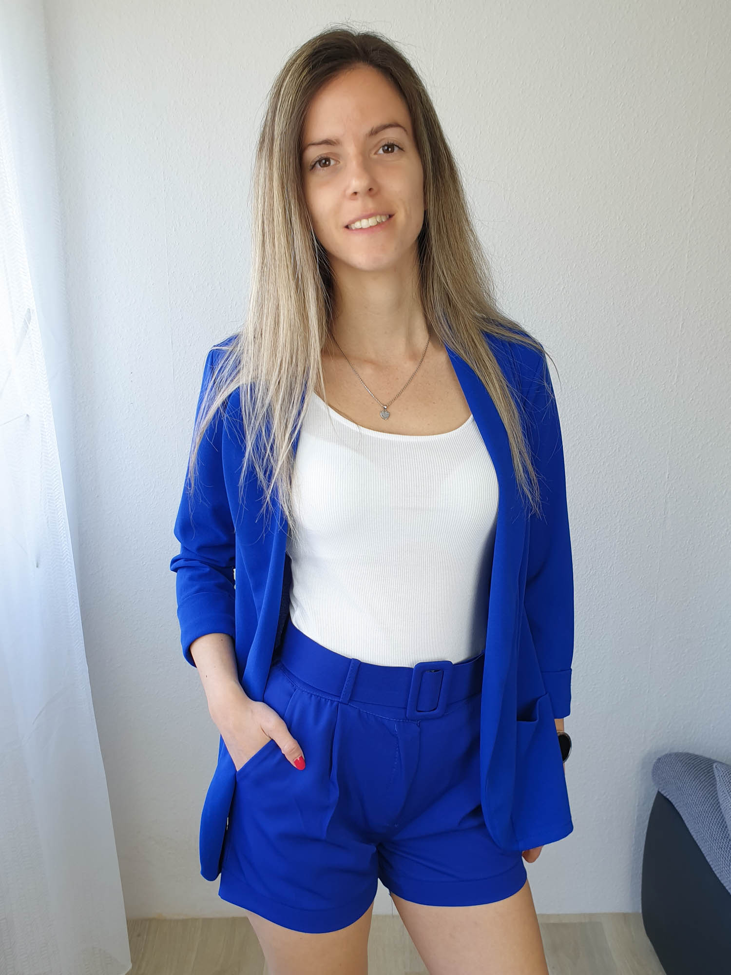 Shine királykék blézer