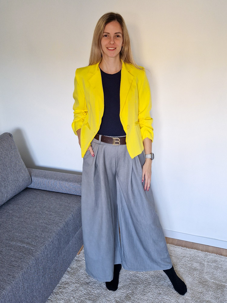 Pearl rövid sárga blézer – 40-42 méret