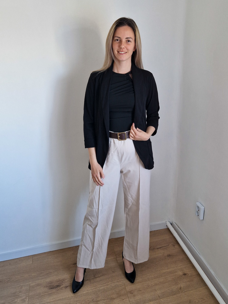 Shine fekete blézer