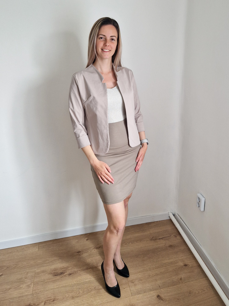 Boglárka fangó pamut ceruzaszoknya – egyméretes, gumis derekú