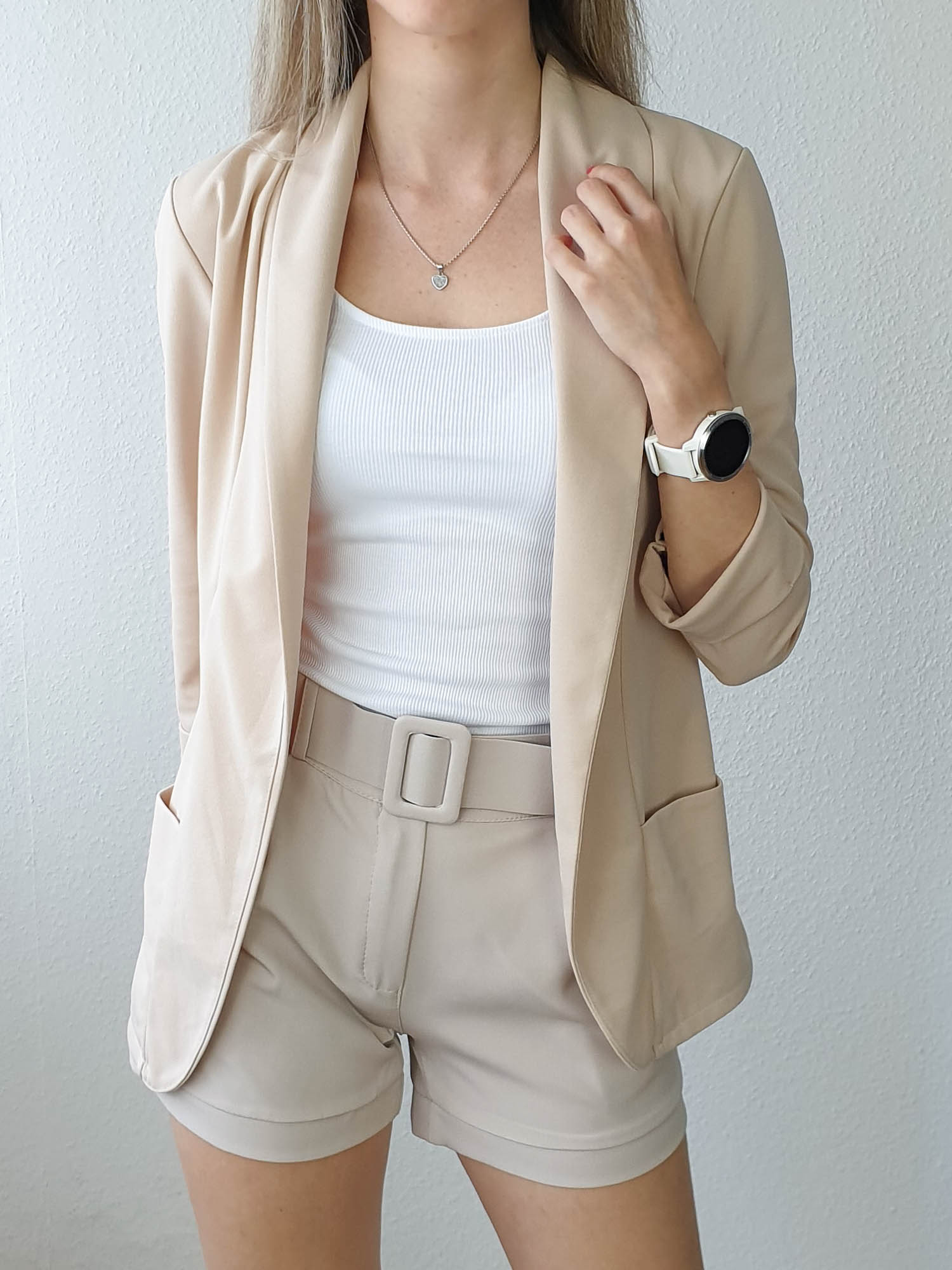 Shine krémszínű blézer