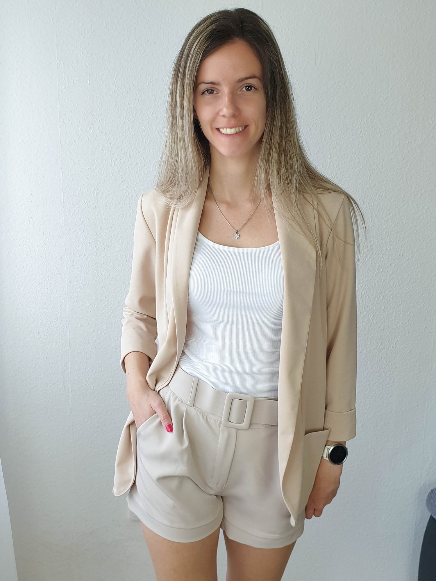 Shine krémszínű blézer