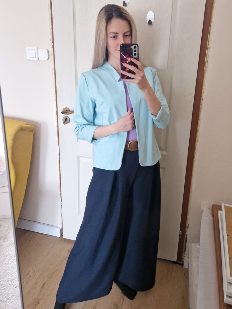 Camilla türkiz elegáns blézer