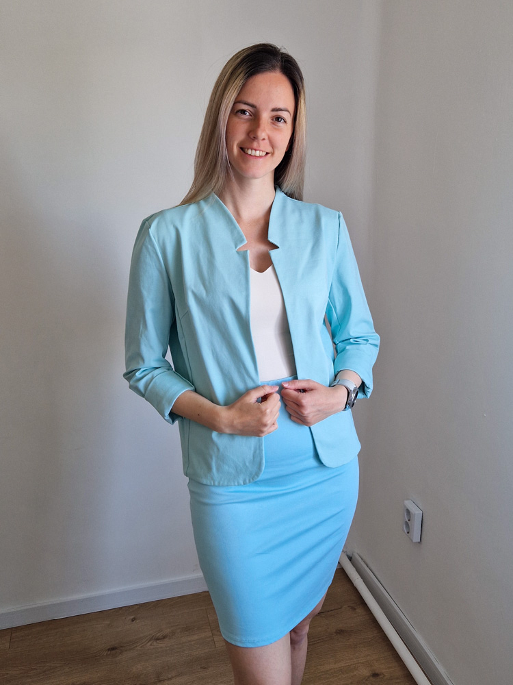 Camilla türkiz elegáns blézer