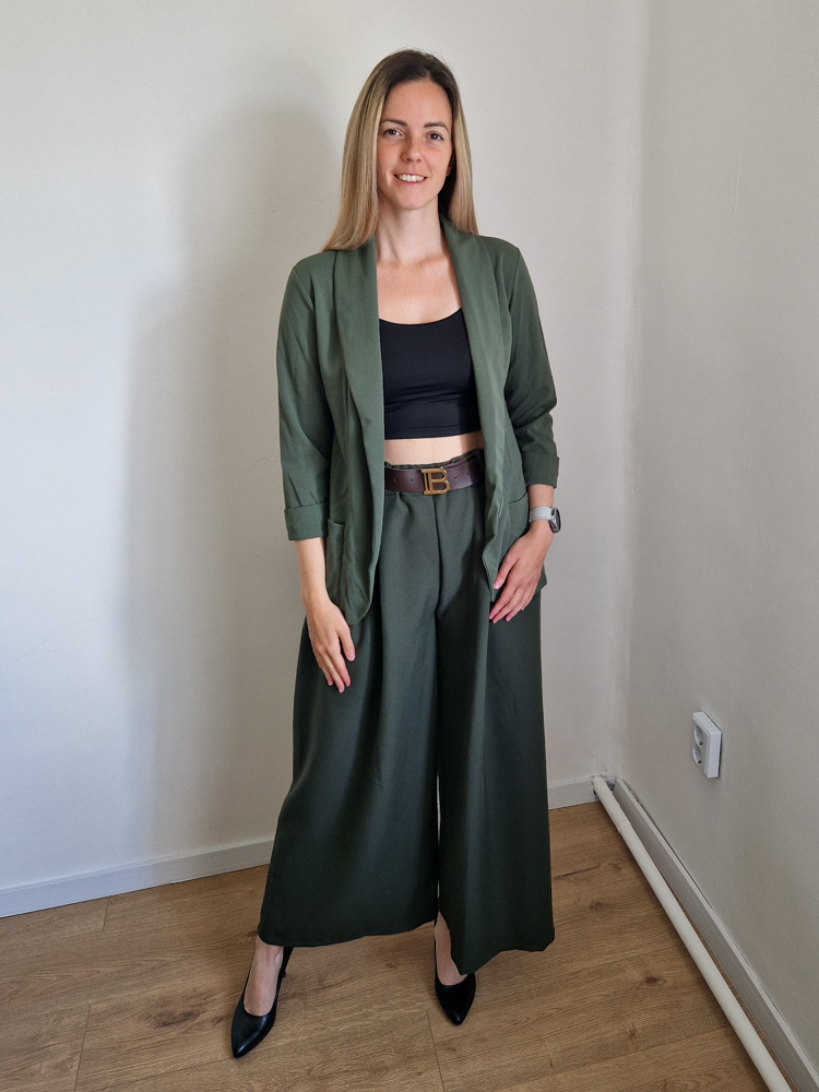Shine khaki blézer