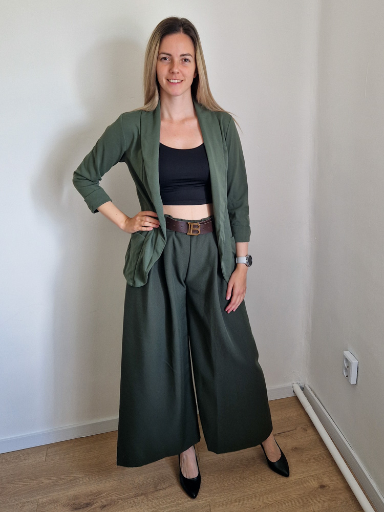 Shine khaki blézer